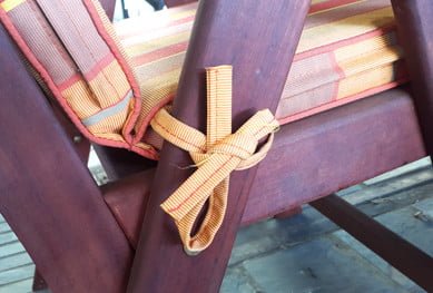 outdoor cushion with ties