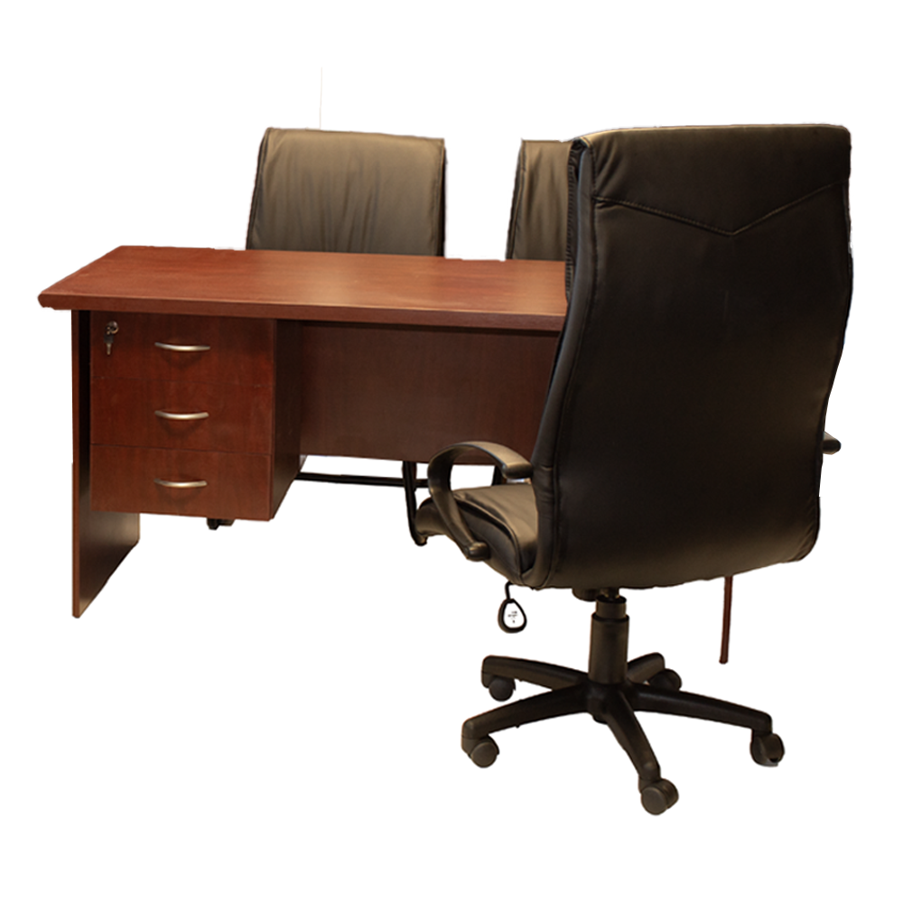 Impact Falcon 4 Piece Office Set Royal Mahogany