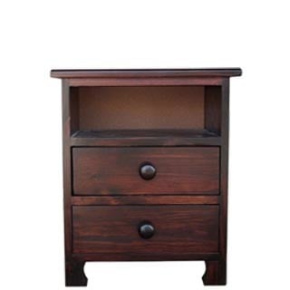 Bud pedestal 2 drawer mahogany