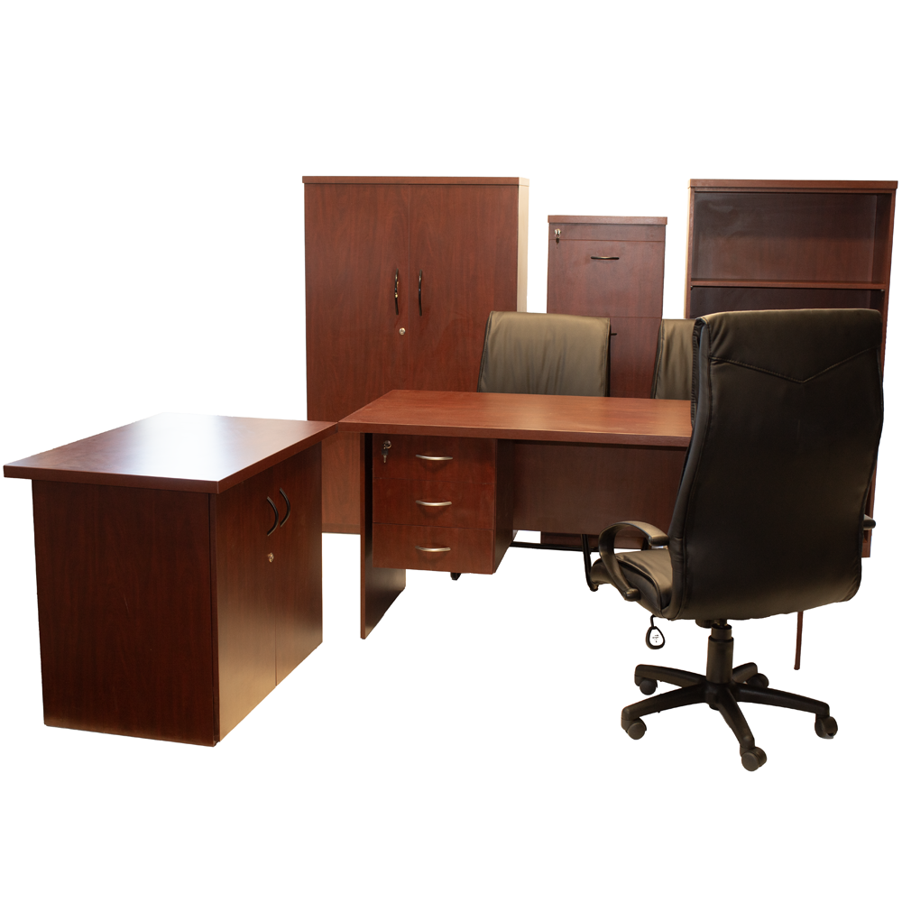 Impact Falcon 8 Piece Office Set Royal Mahogany