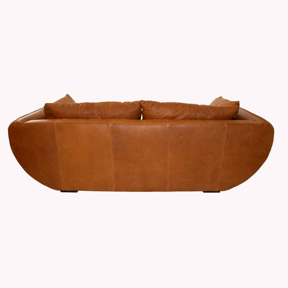 Regal 3 seater Leather exotic woodland tan back