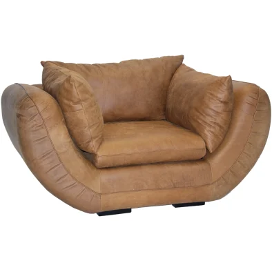 Regal Armchair Exotic Full Leather W-Tan