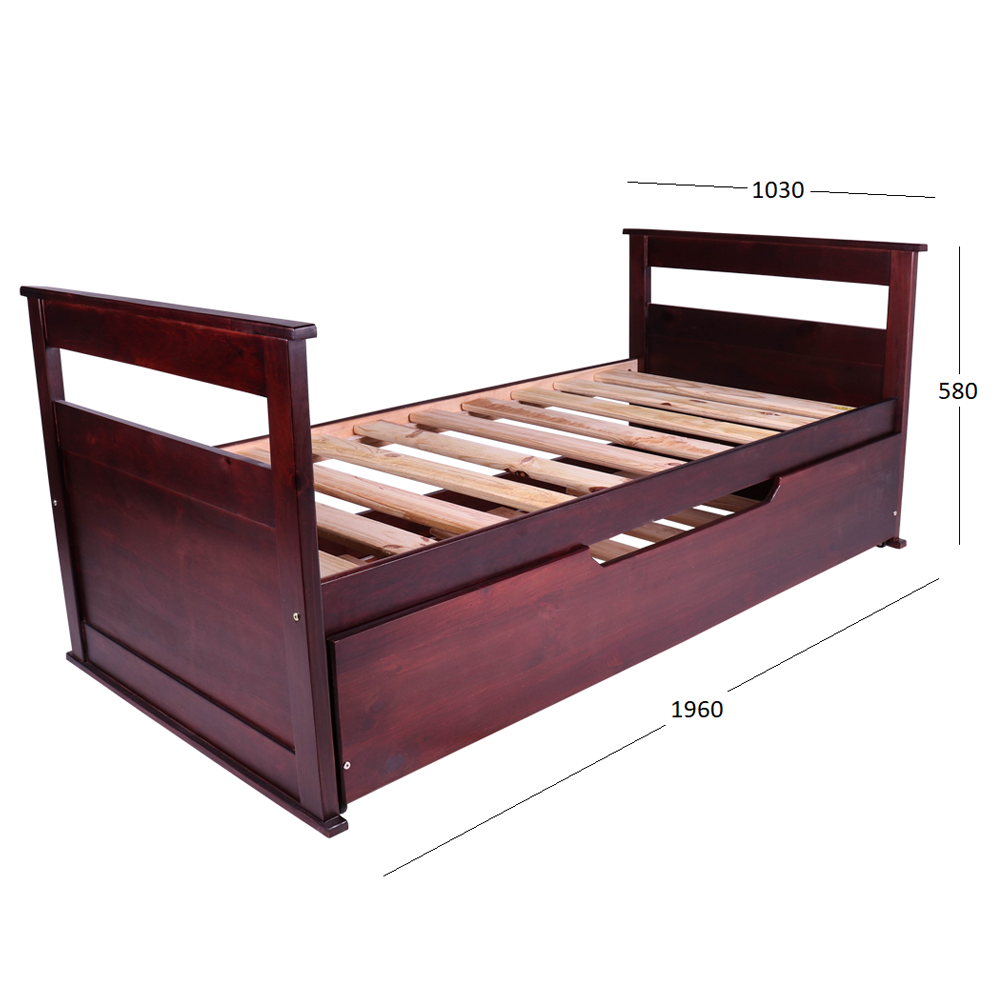 TRUNDLE BED SINGLE WITH DIMENSIONS