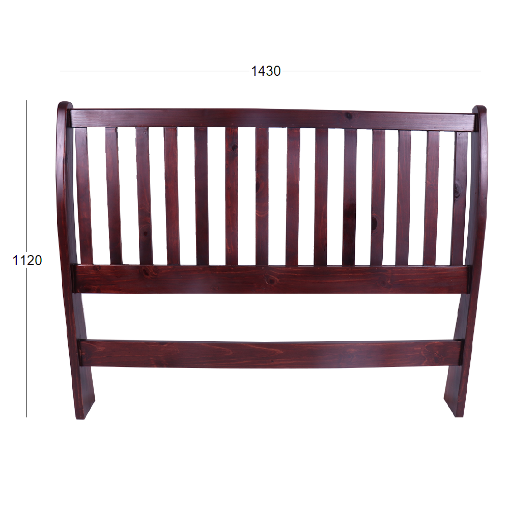 BUD SLEIGH DOUBLE HEADBOARD (SOLID PINE) (VARIOUS COLOURS) - Image 2