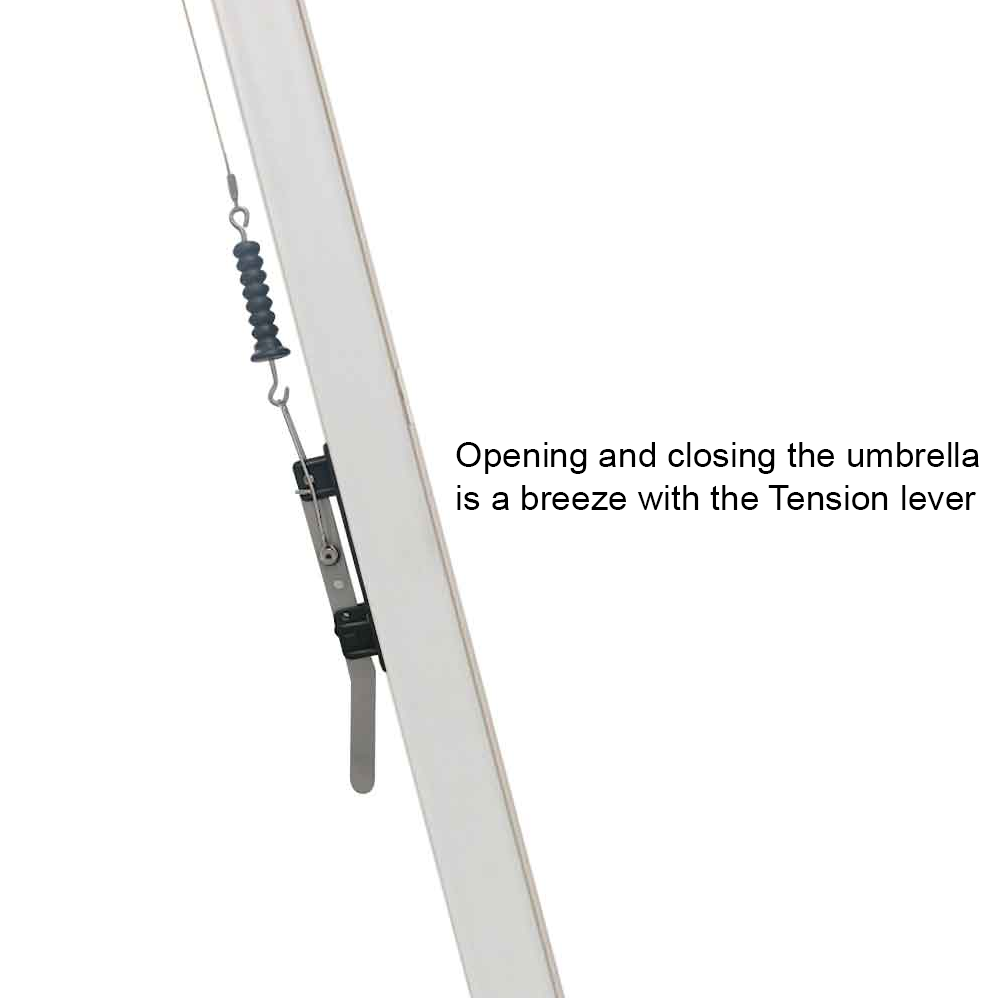 Outdoor umbrella - Tension lever