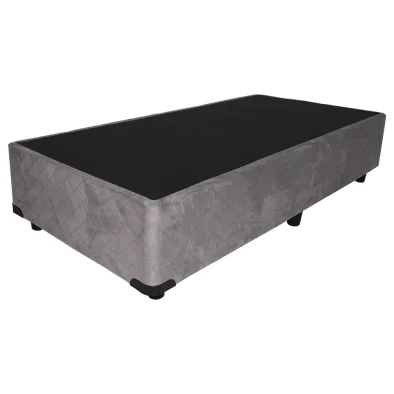 3/4 Bed Base SUEDE - Grey (standard length)