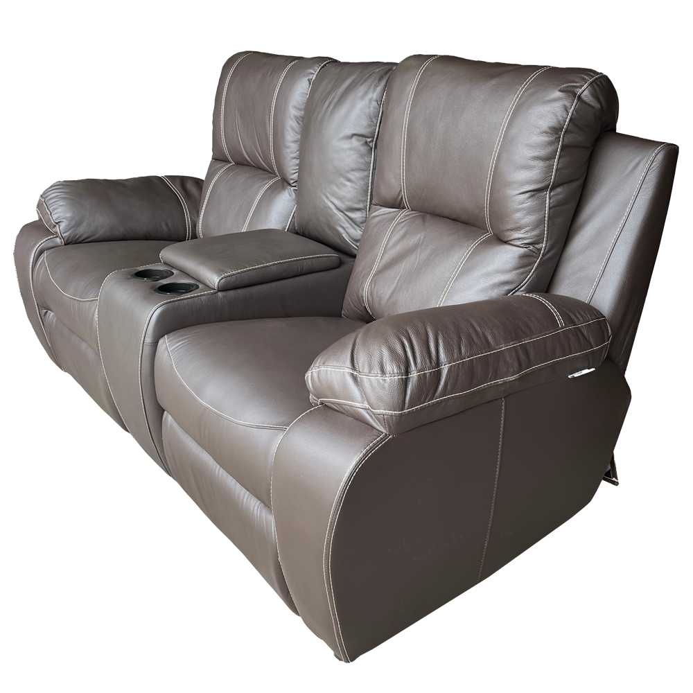 Premier Static 2 seater with Console Leather