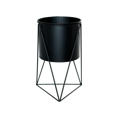 TRI BLACK POT STAND 31X18CM