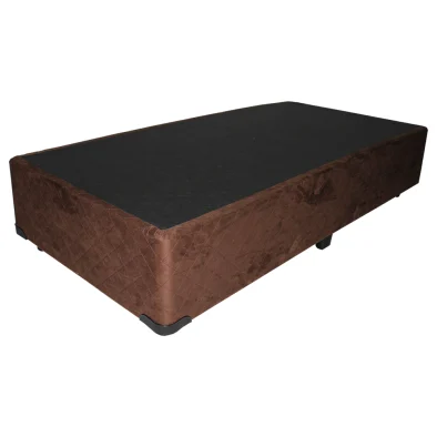 SINGLE Bed Base  SUEDE - Brown (standard length)