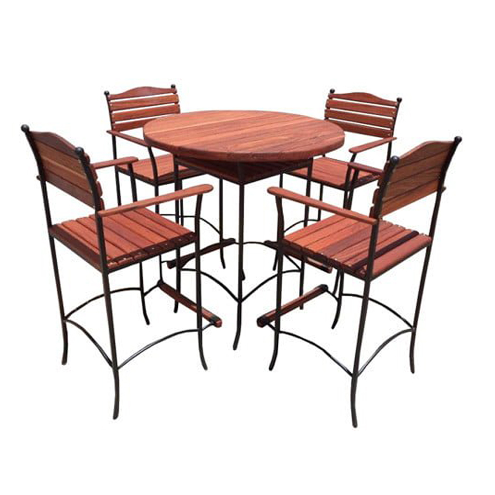 5 piece bar set solid teak