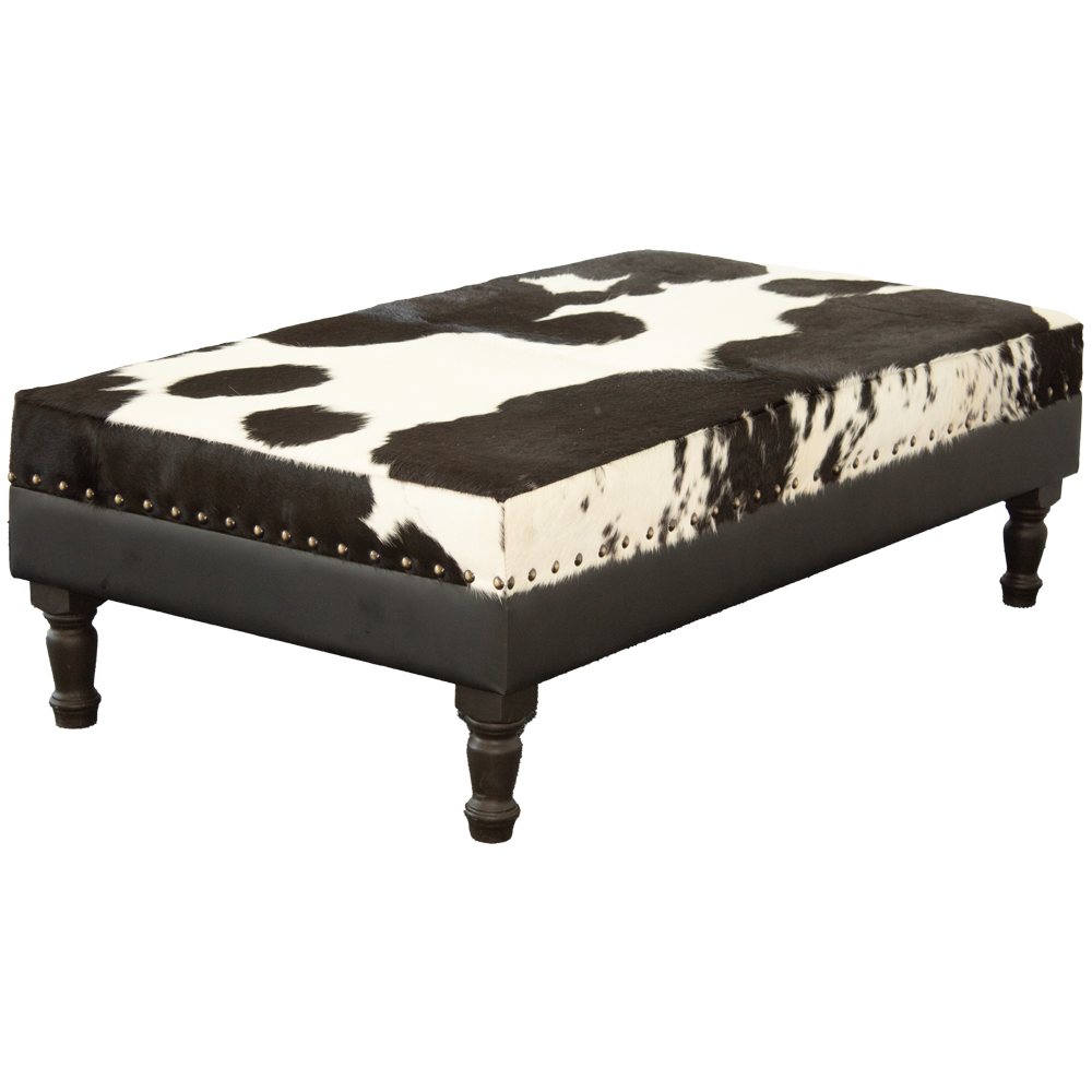 NGUNI OTTOMAN (1400 X 800) BLACK - WHITE