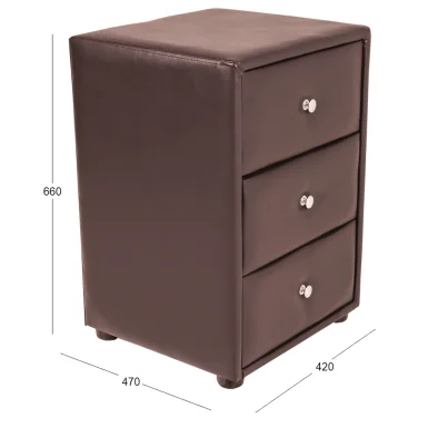 AMELIA 3 DRAWER PEDESTAL WITH DIMENSION