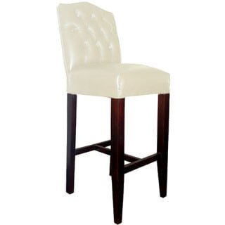 cream bar chair with buttons