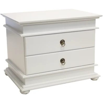 Grandeur 2 drawer pedestal painted white (New Handles)