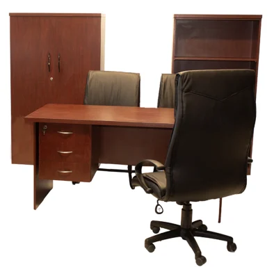 Impact Falcon 6 Piece Office Set Royal Mahogany