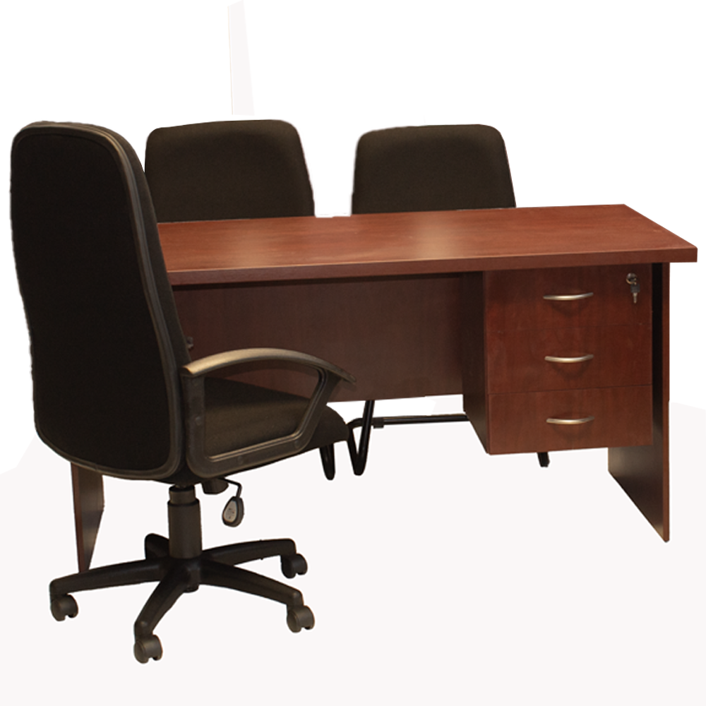 Impact Montana 4 Piece Office Set Royal Mahogany