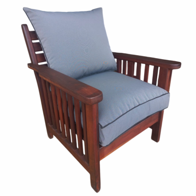 Zambezi Patio Morris Chair Premium Rhodesian Teak with Charcoal Cushions