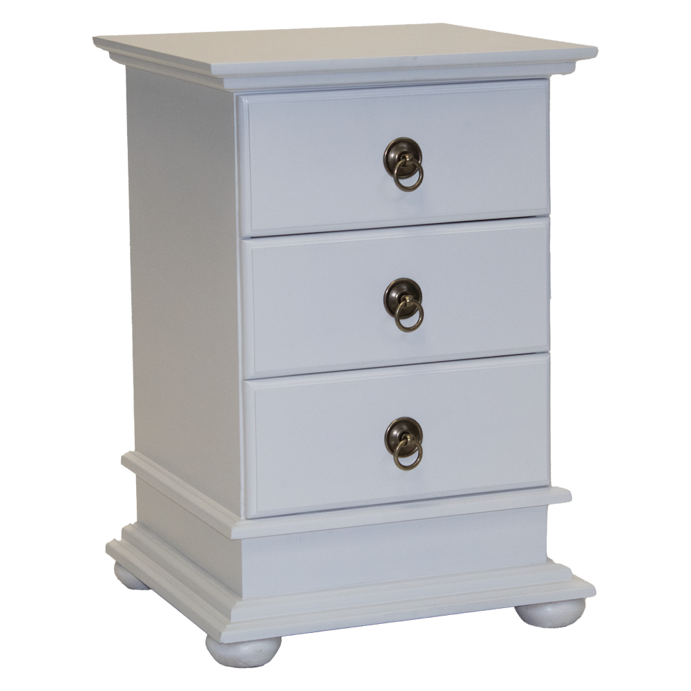 Grandeur S Pedestal 3 Drawer Painted White