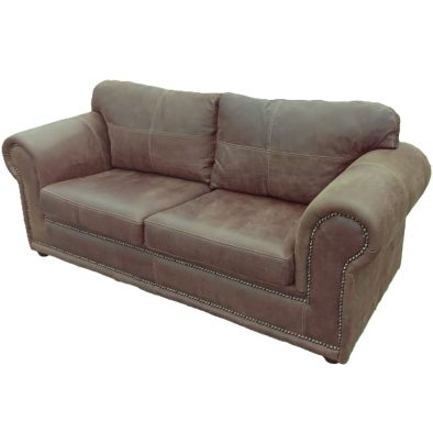 AFRIKA 2.5 SEATER COUCH -EXOTIC genuine FULL LEATHER W/BROWN