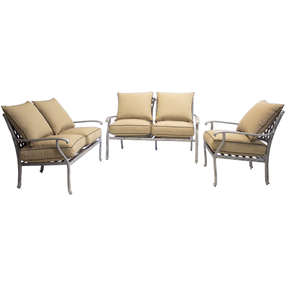 Aluminium Morris 3 Piece Set Special with Cushions