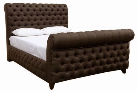 brown chesterfield bed