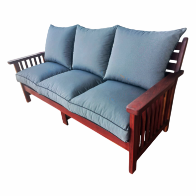 Zambezi Patio Morris 3 Seater Premium Rhodesian Teak with Charcoal Cushions