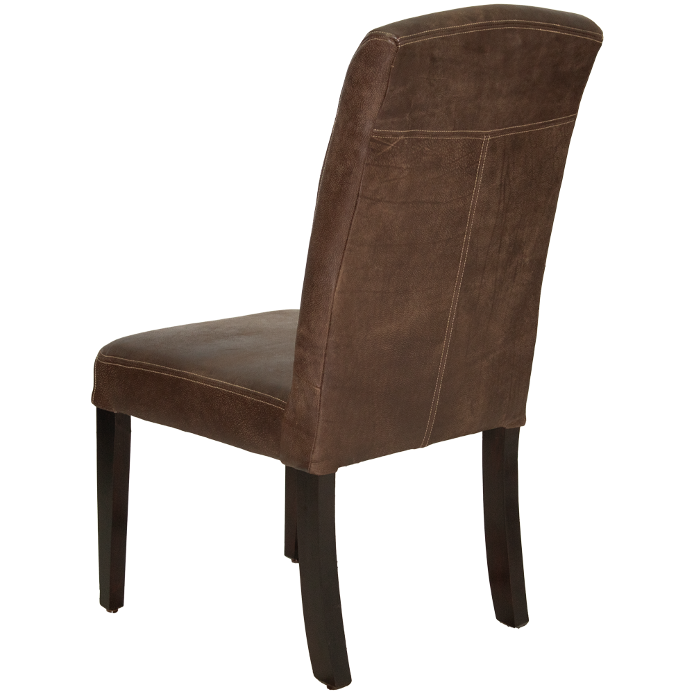 Primo Dining Chair Full Exotic Leather Woodland Brown 4