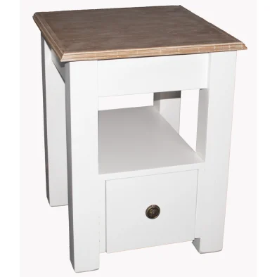 Solo pedestal 2 tone white wash