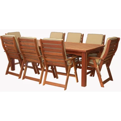 Zambezi 8 seater dining set including cushions