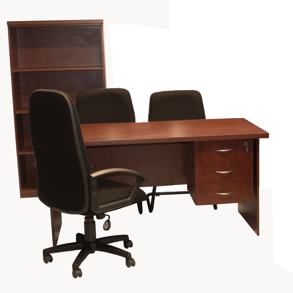 Impact Montana 5 Piece Office Set Royal Mahogany