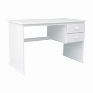 Pine Study Desk 2 Drawer White