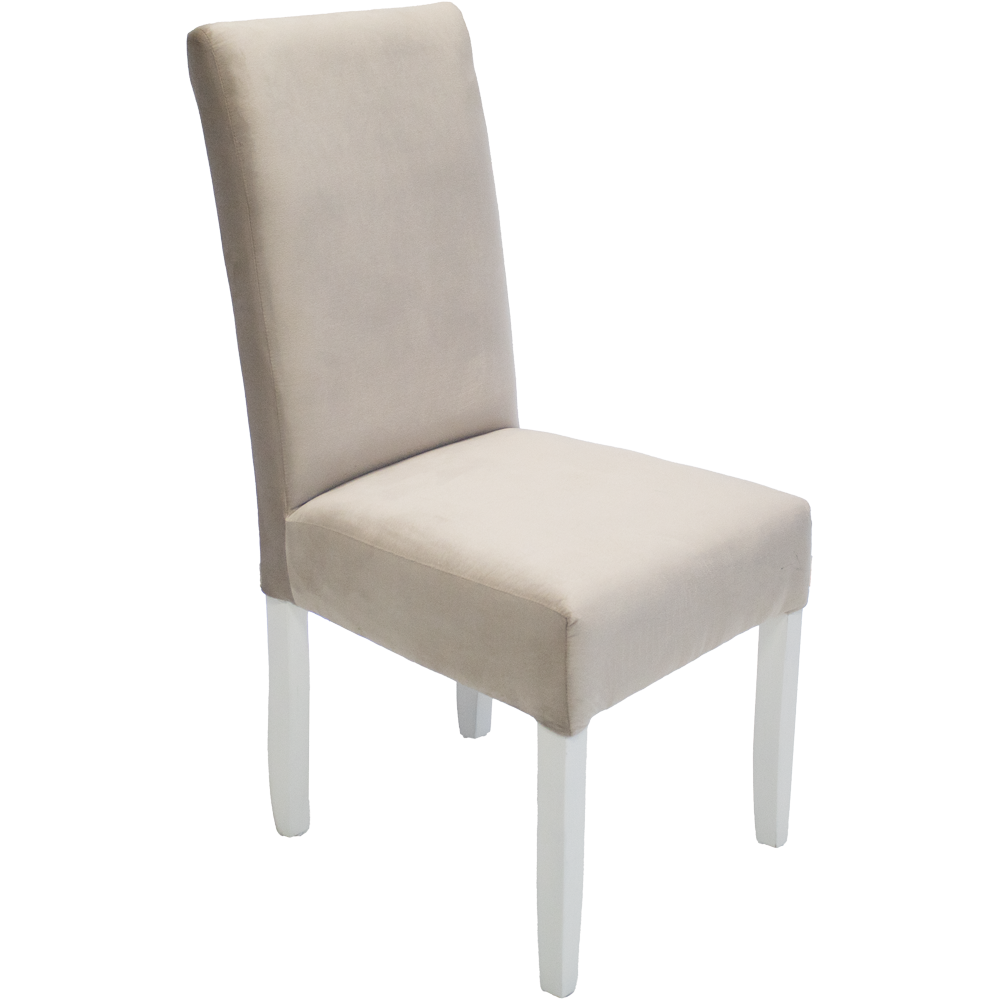 Solo Dining chair French Vanilla with White legs