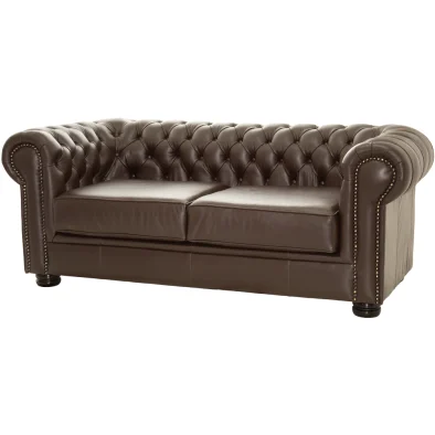 Chesterfield 2 Seater Dark brown