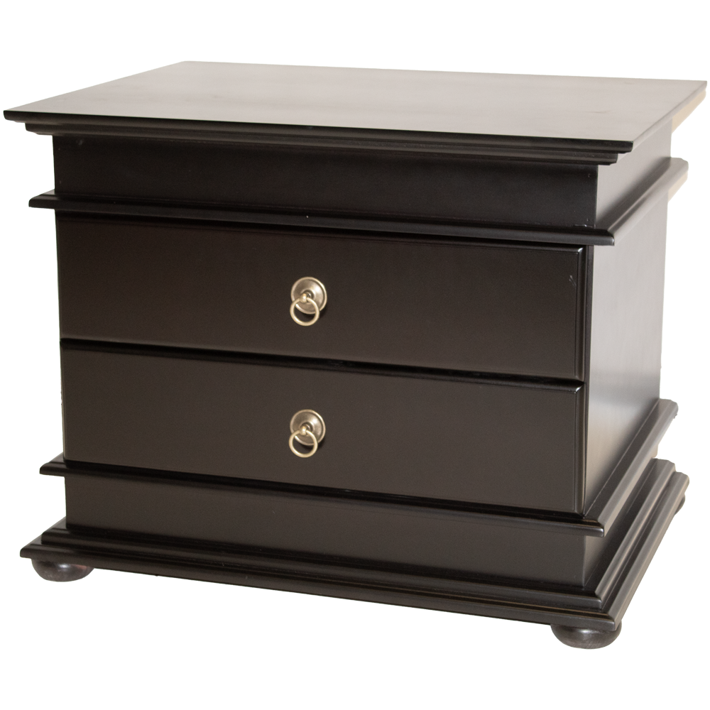 Grandeur Pedestal 2 drawer Painted Bordeaux