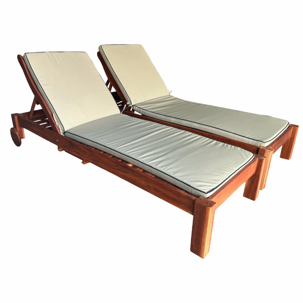 Zambezi Teak Sun Lounger Set with Cushion