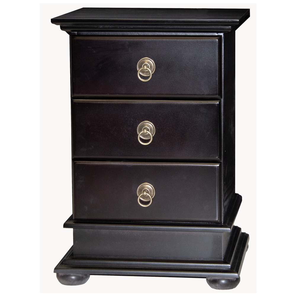 Grandeur S Pedestal 3 Drawer Painted Bordeuax