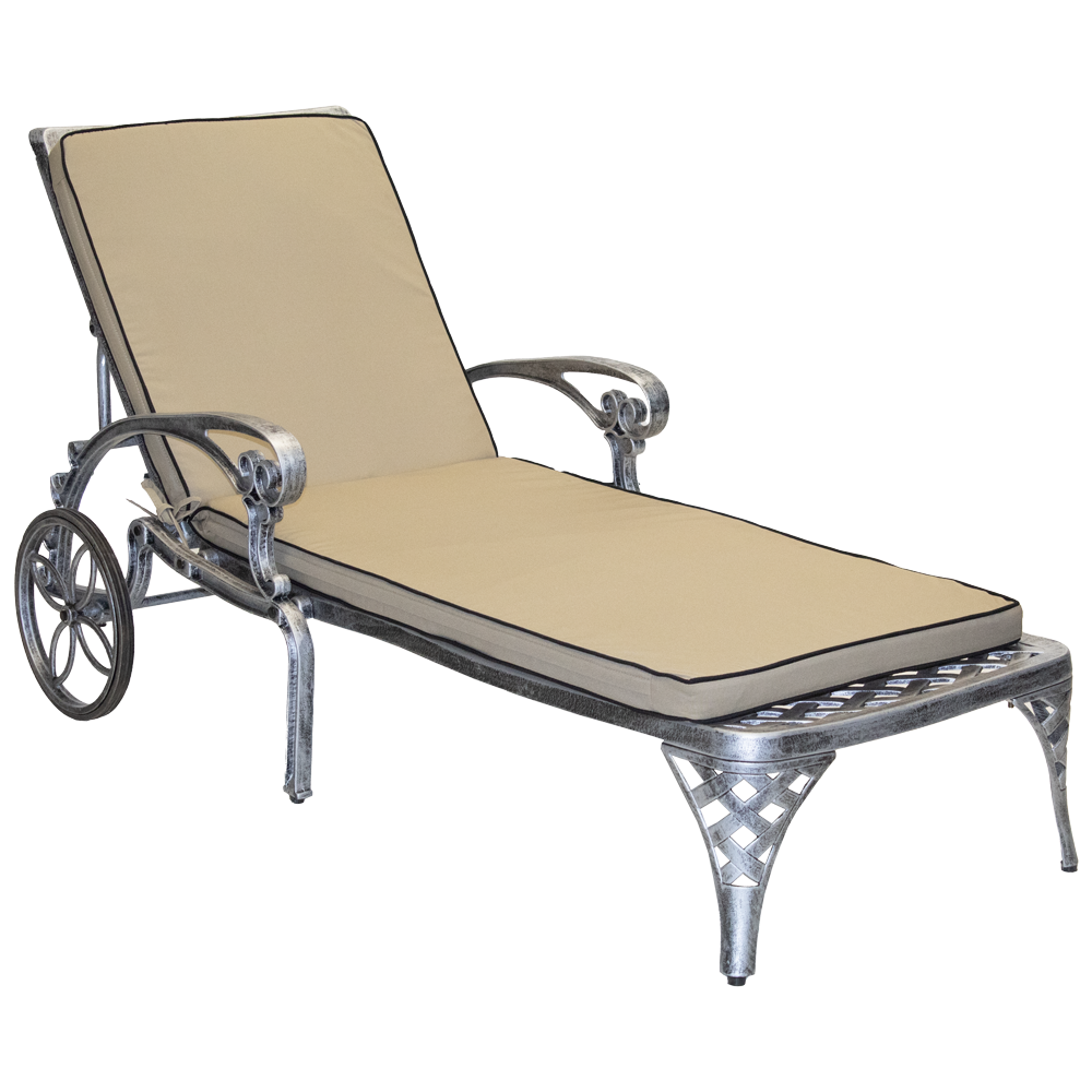 Aluminium Sun Lounger with Cushion