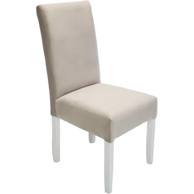 Solo Dining chair French Vanilla with White legs