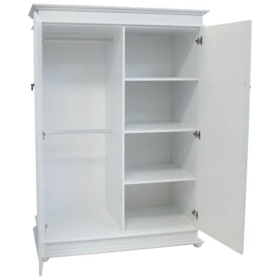 Grandeur Wardrobe Painted White - Open