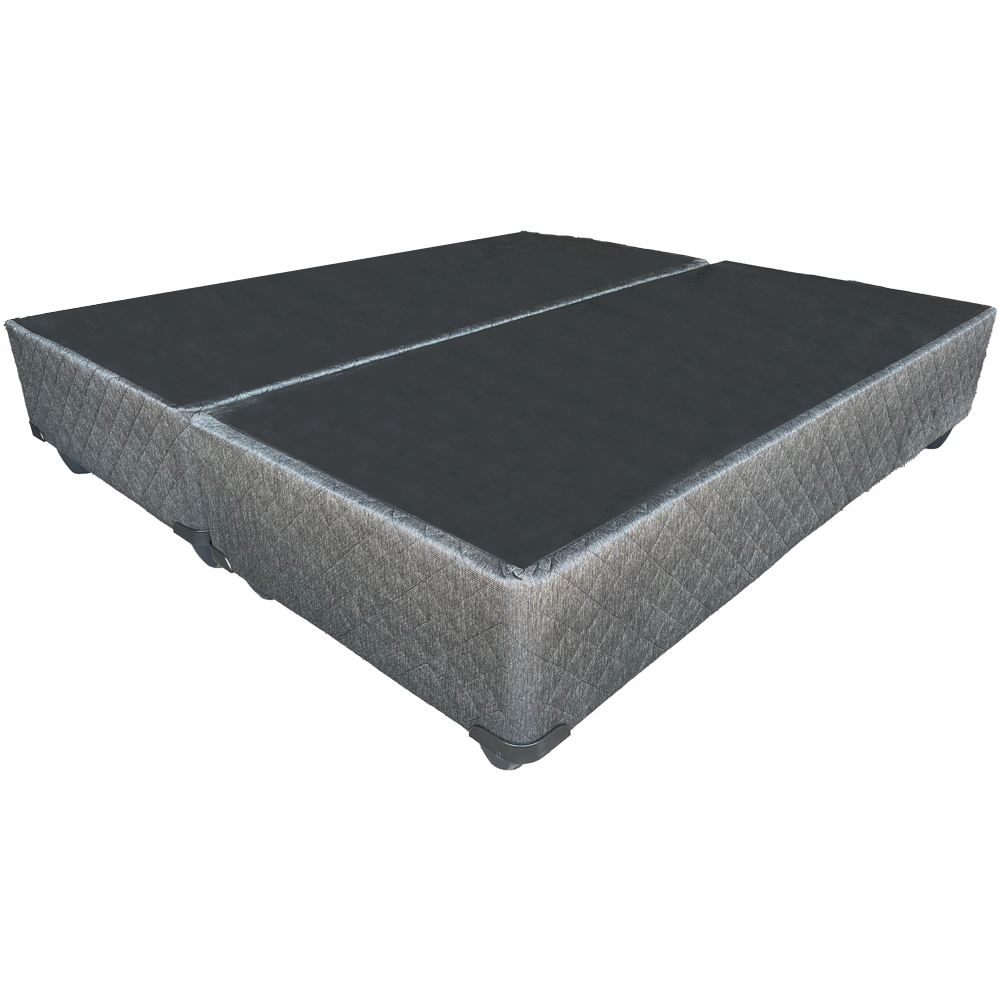 King Bed Base Jacquard Charcoal