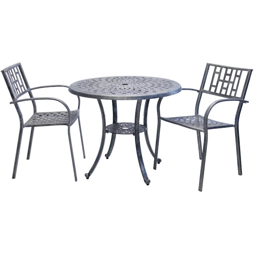 Aluminium Apollo 2 Seater Dining Set Special 880mm Round