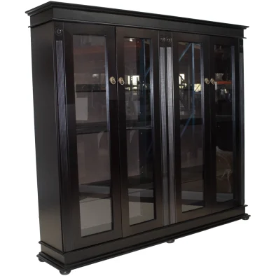 Grandeur Bookcase double Glass painted Bordeaux