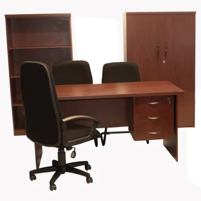 Impact Montana 6 Piece Office Set Royal Mahogany