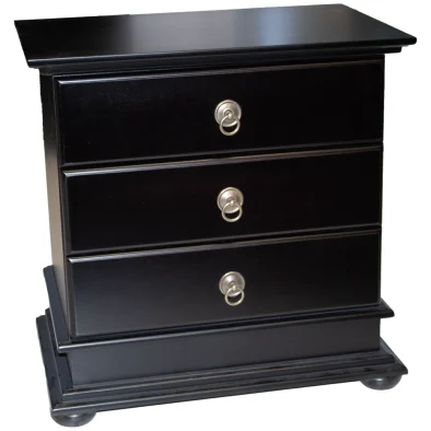 Grandeur Pedestal 3 drawer Painted Bordeaux