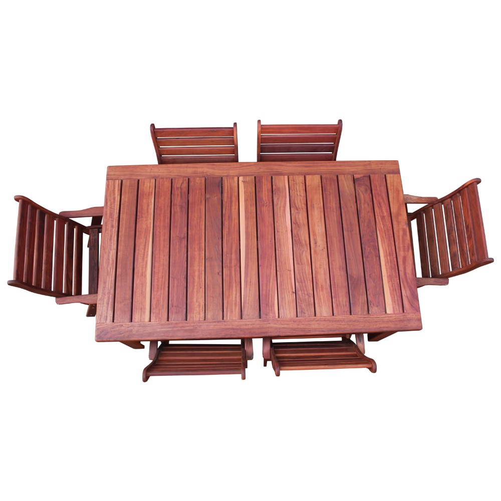 Patio 6 seater set - Rhodesian Teak- Top view