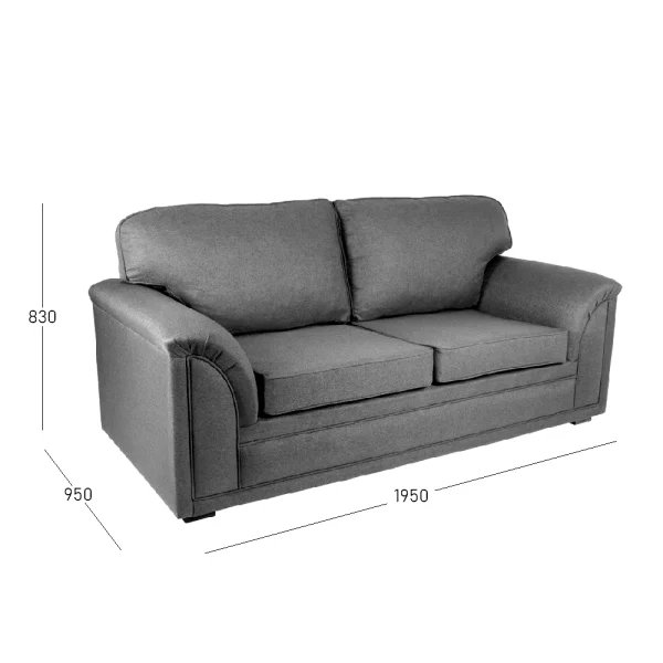 COMFORT 2 SEATER L&L WITH DIMENSIONS