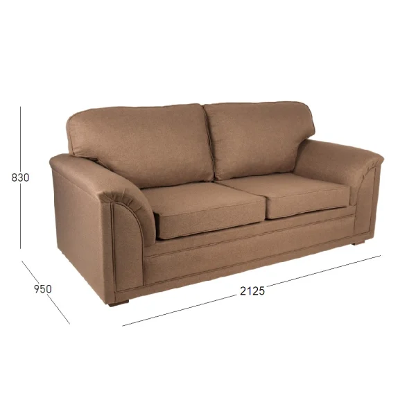 COMFORT 2.5 SEATER FABRIC WITH DIMENSIONS