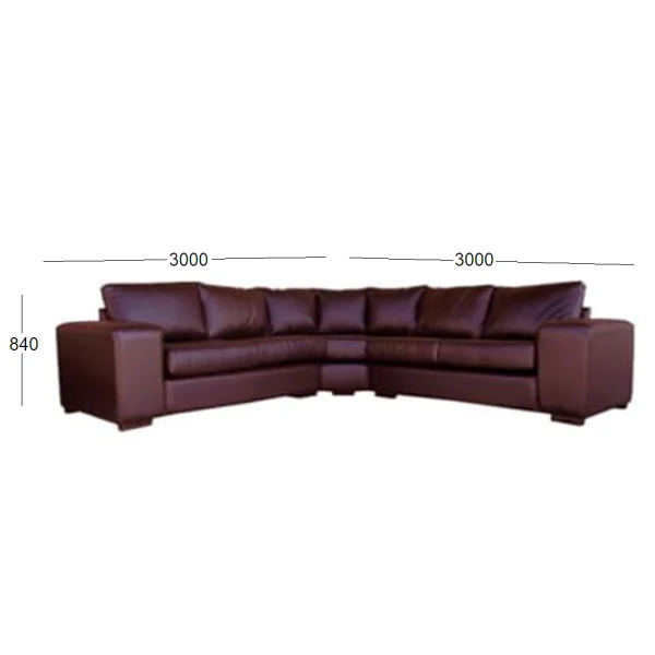 MOD XL 5 SEATER CNR LL WITH DIMENSIONS
