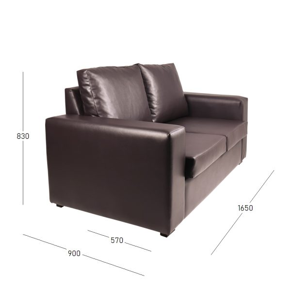 Mod 2 seater bonded Brown dimensions