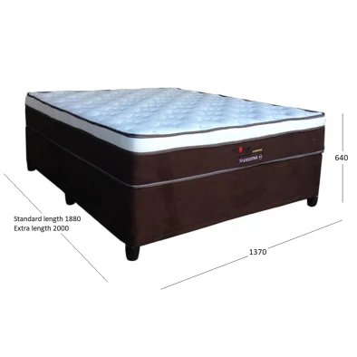 EXECUTIVE DOUBLE BASE & MATTRESS WITH DIMENSIONS